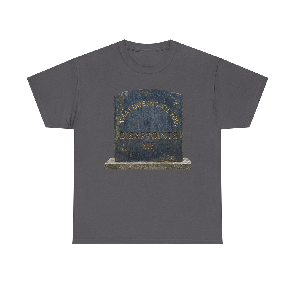 T-Shirt — Tombstone Graphic Tee — Dark Humour Casual Top