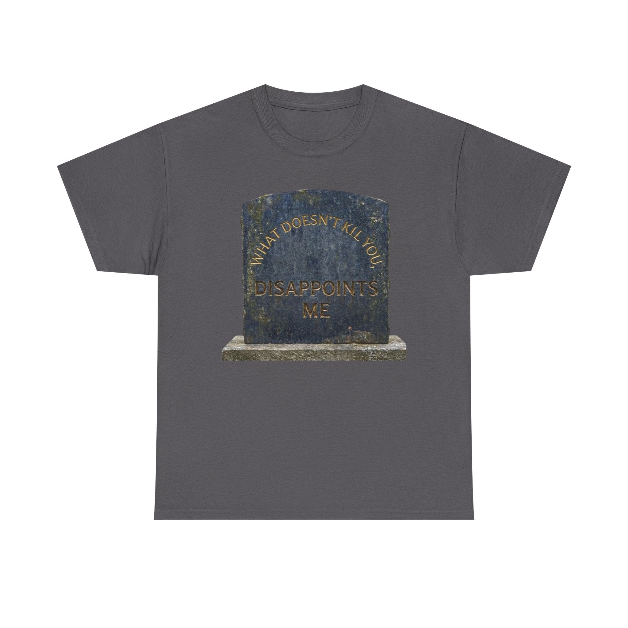 T-Shirt — Tombstone Graphic Tee — Dark Humour Casual Top