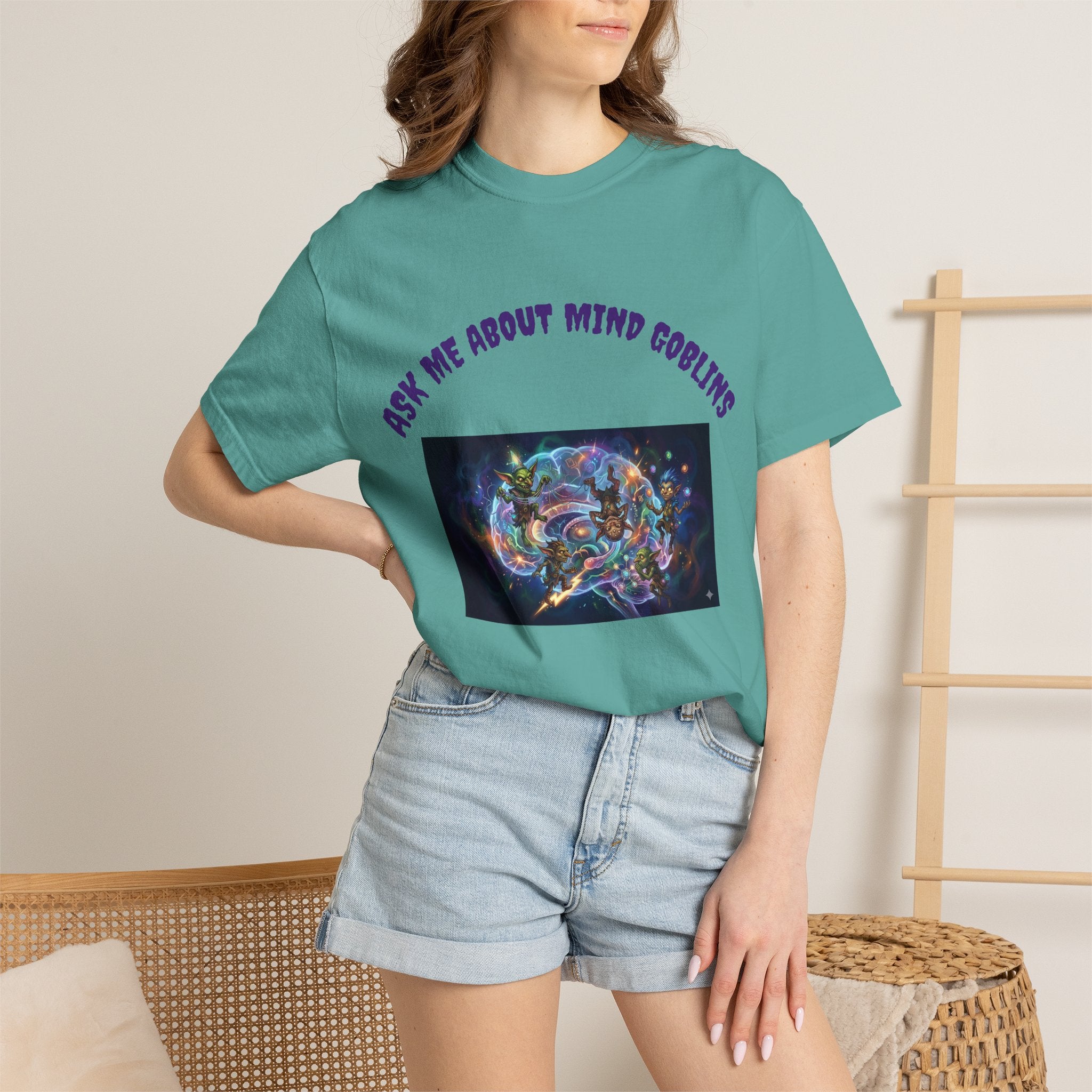 Ask Me About Goblins T-Shirt — Psychedelic Goblin Graphic Tee