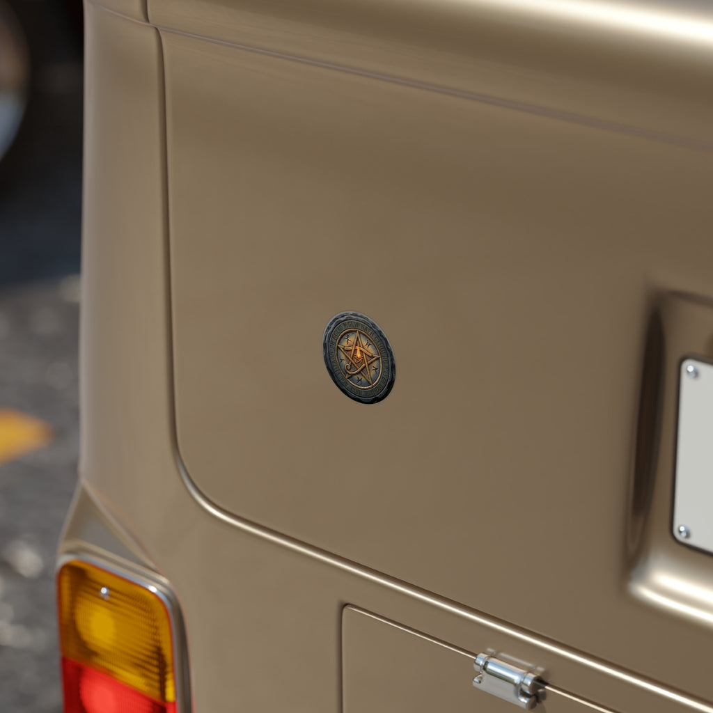 Elder Sign Outdoor Sticker — Round Transparent Weatherproof Decal