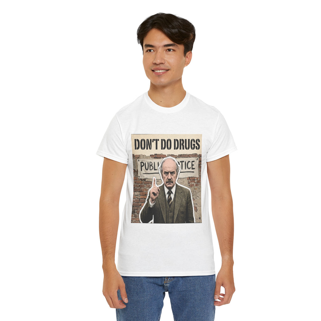 Vintage Anti-Drug PSA T-Shirt — Retro Dark Humor Graphic Tee
