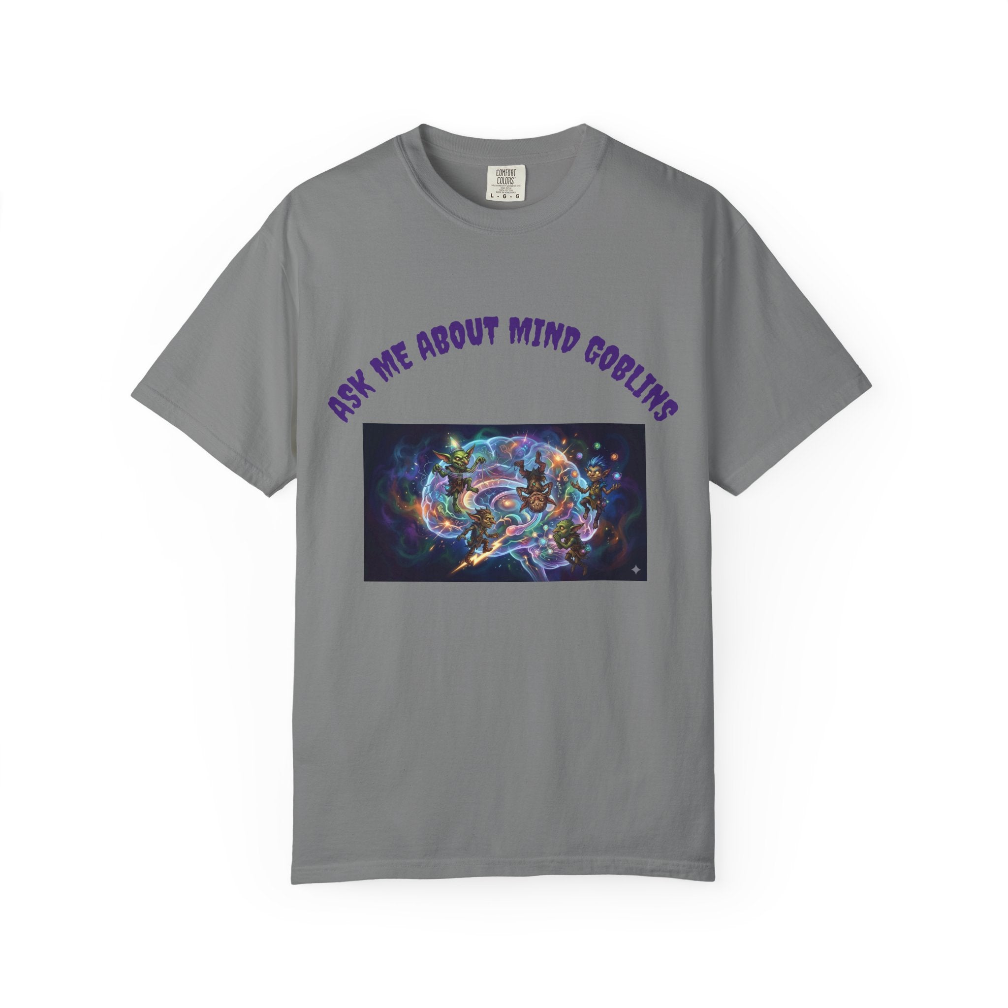 Ask Me About Goblins T-Shirt — Psychedelic Goblin Graphic Tee