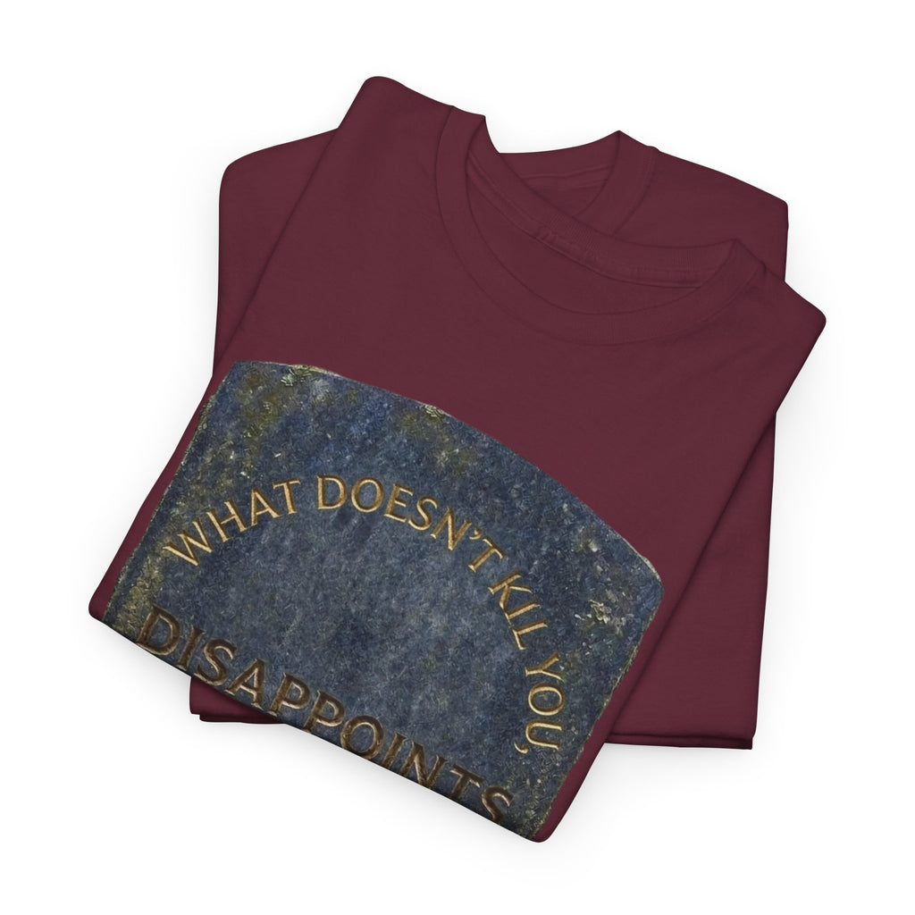 T-Shirt — Tombstone Graphic Tee — Dark Humour Casual Top
