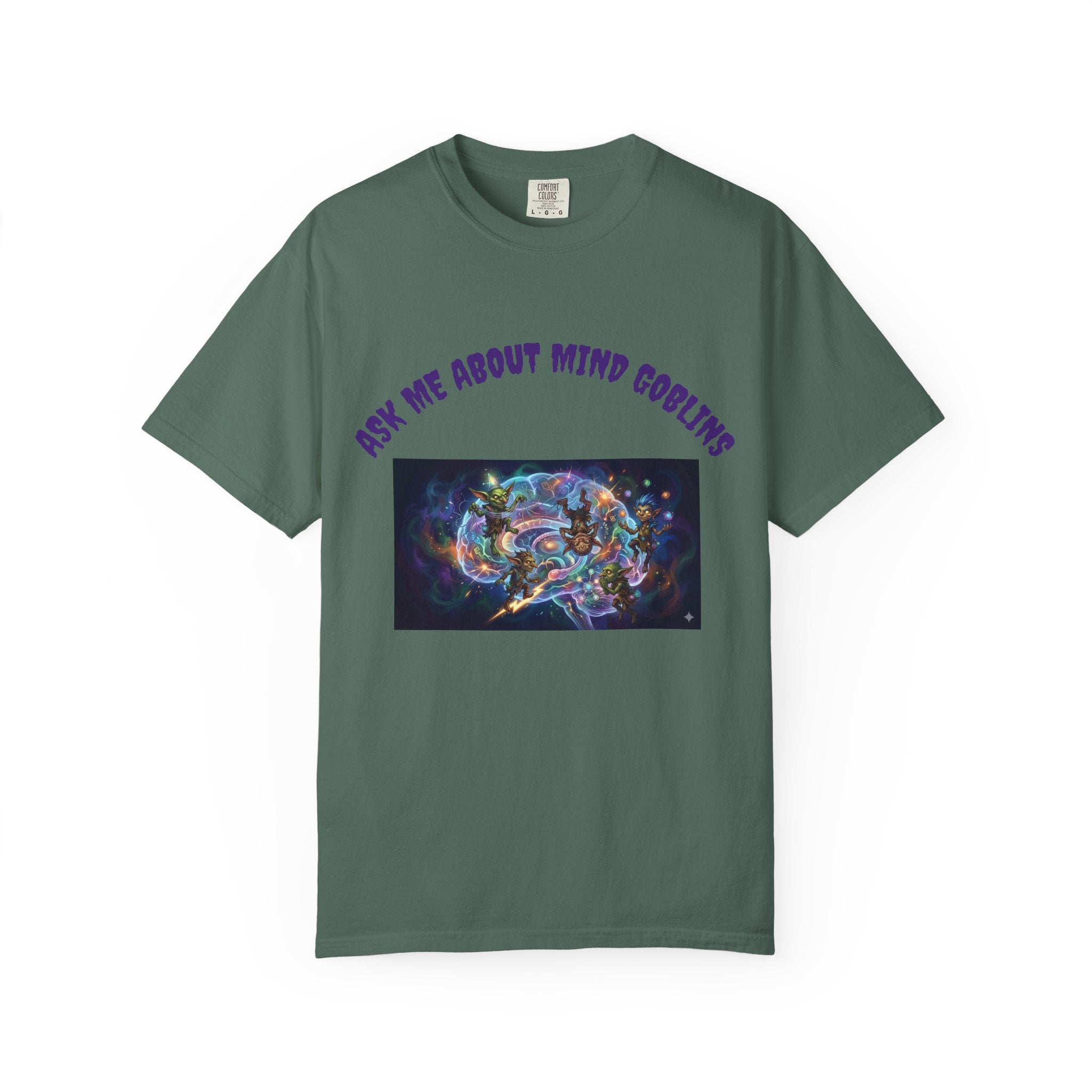 Ask Me About Goblins T-Shirt — Psychedelic Goblin Graphic Tee